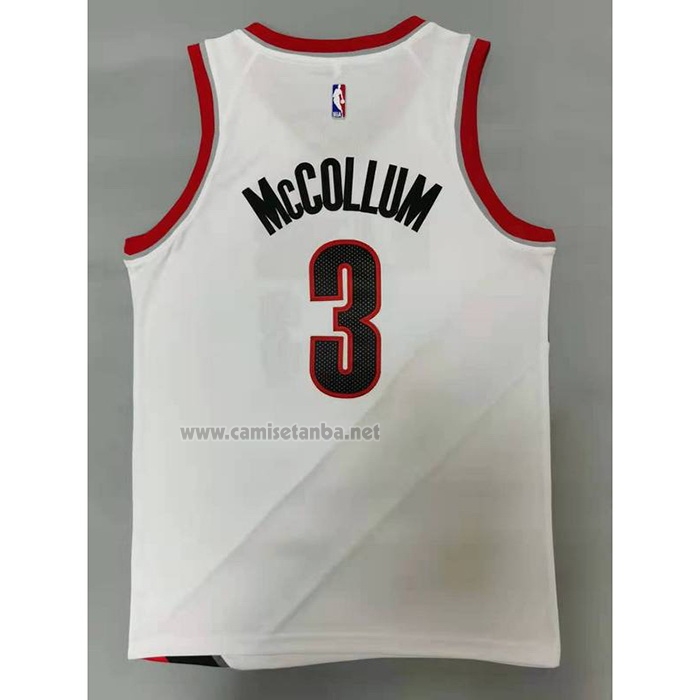 Camiseta Portland Trail Blazers C.j. McCollum #3 Association 2020-21 Blanco